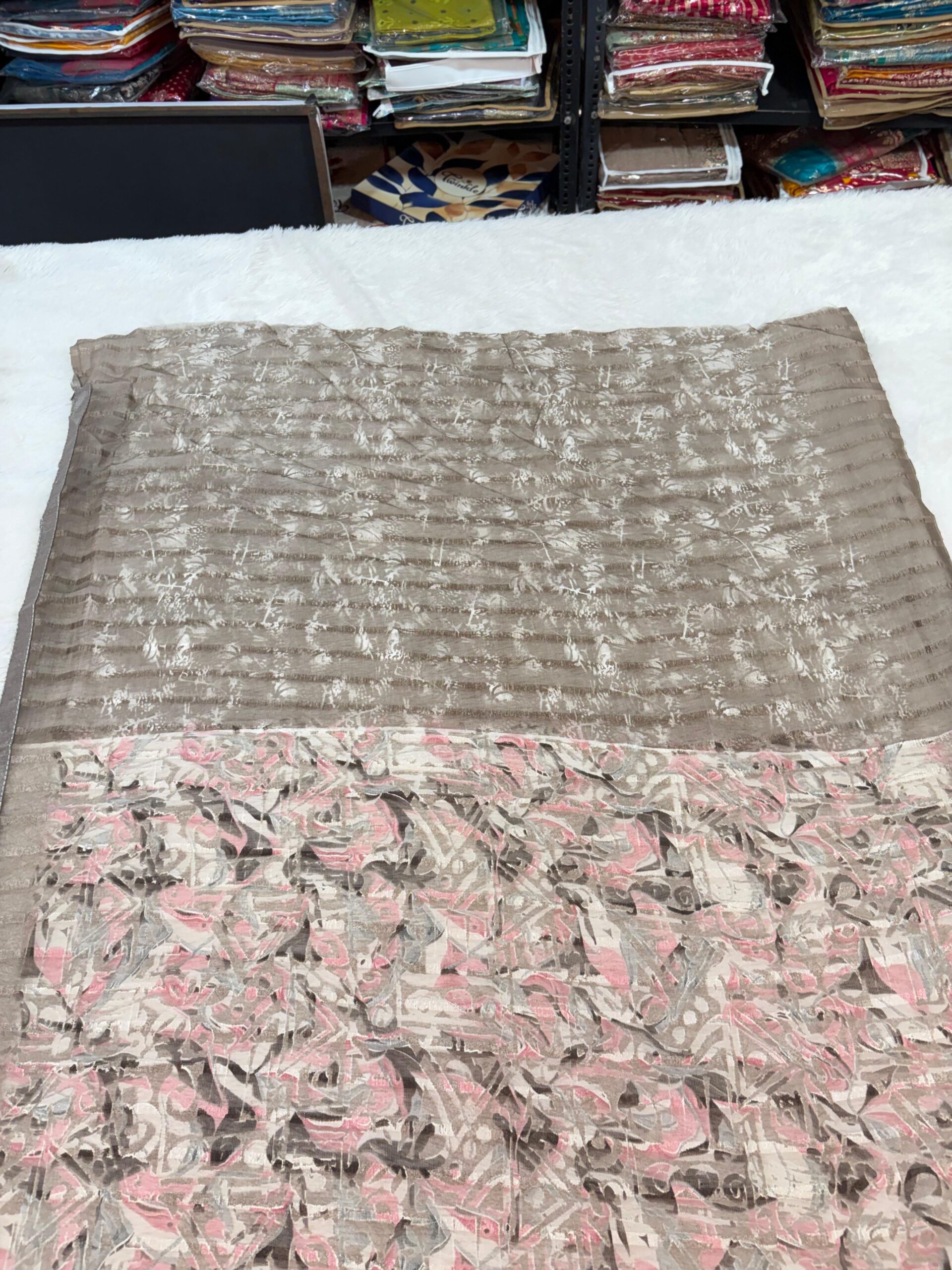 02.Printed Siroski Border Sadi ( प्रिंटेड सिरोस्की बॉर्डर साडी ) - Image 3