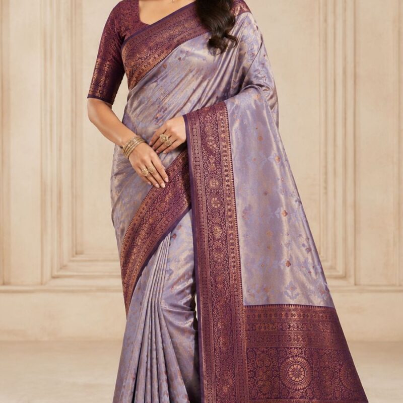 Broket silk sadi ( ब्रोकॅड सिल्क साडी )