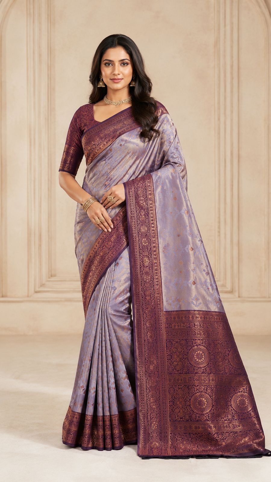 Broket silk sadi ( ब्रोकॅड सिल्क साडी )