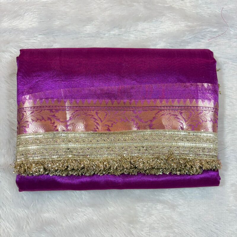 14.Plane Tissue Sadi ( प्लेन टिश्यू साडी )