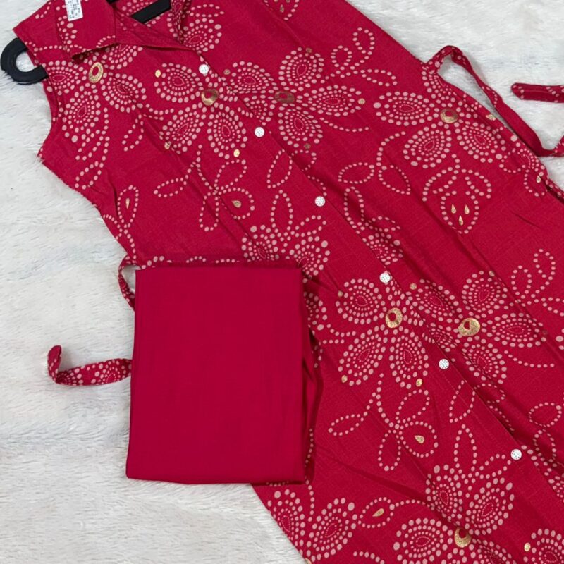Printed Cord Set Daress  ( प्रिंटेड कॉर्ड सेट ड्रेस )