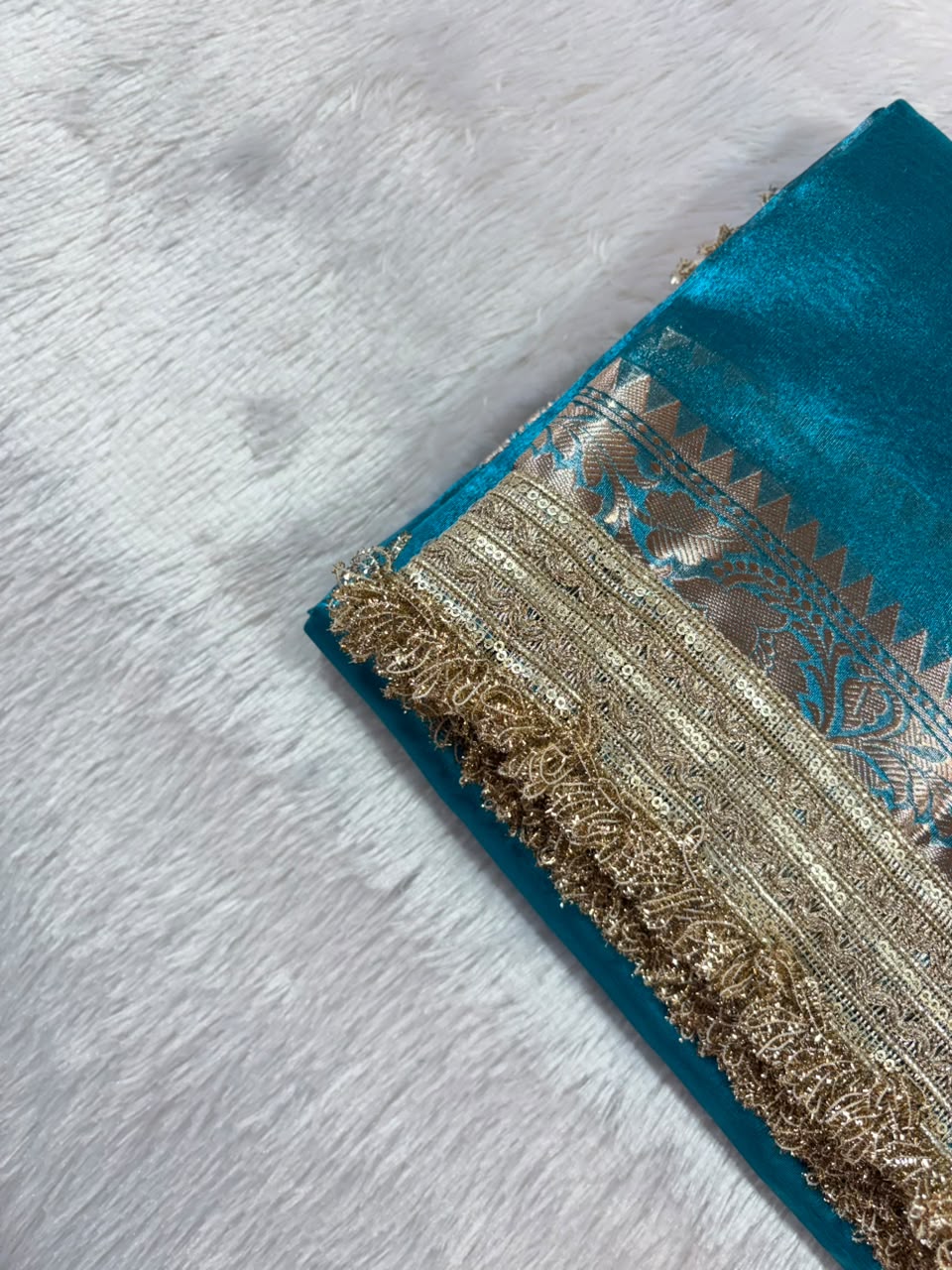 14.Plane Tissue Sadi ( प्लेन टिश्यू साडी ) - Image 9