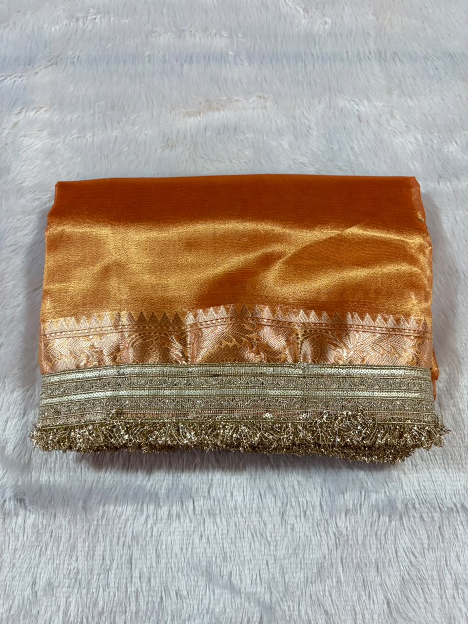 14.Plane Tissue Sadi ( प्लेन टिश्यू साडी ) - Image 5