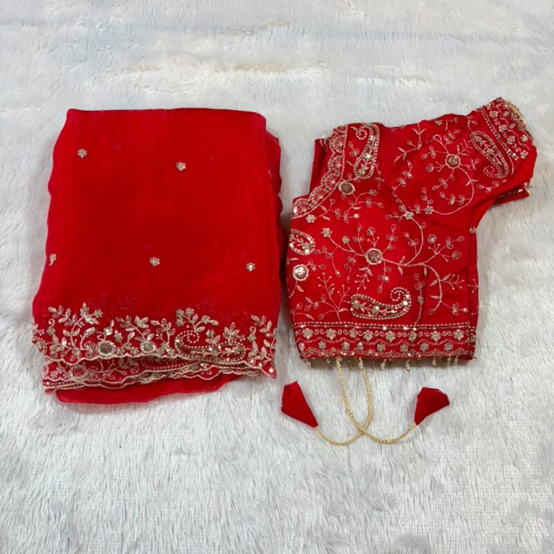 16.Tayaar Blouse Sadi (तयार ब्लाउज़ साडी)