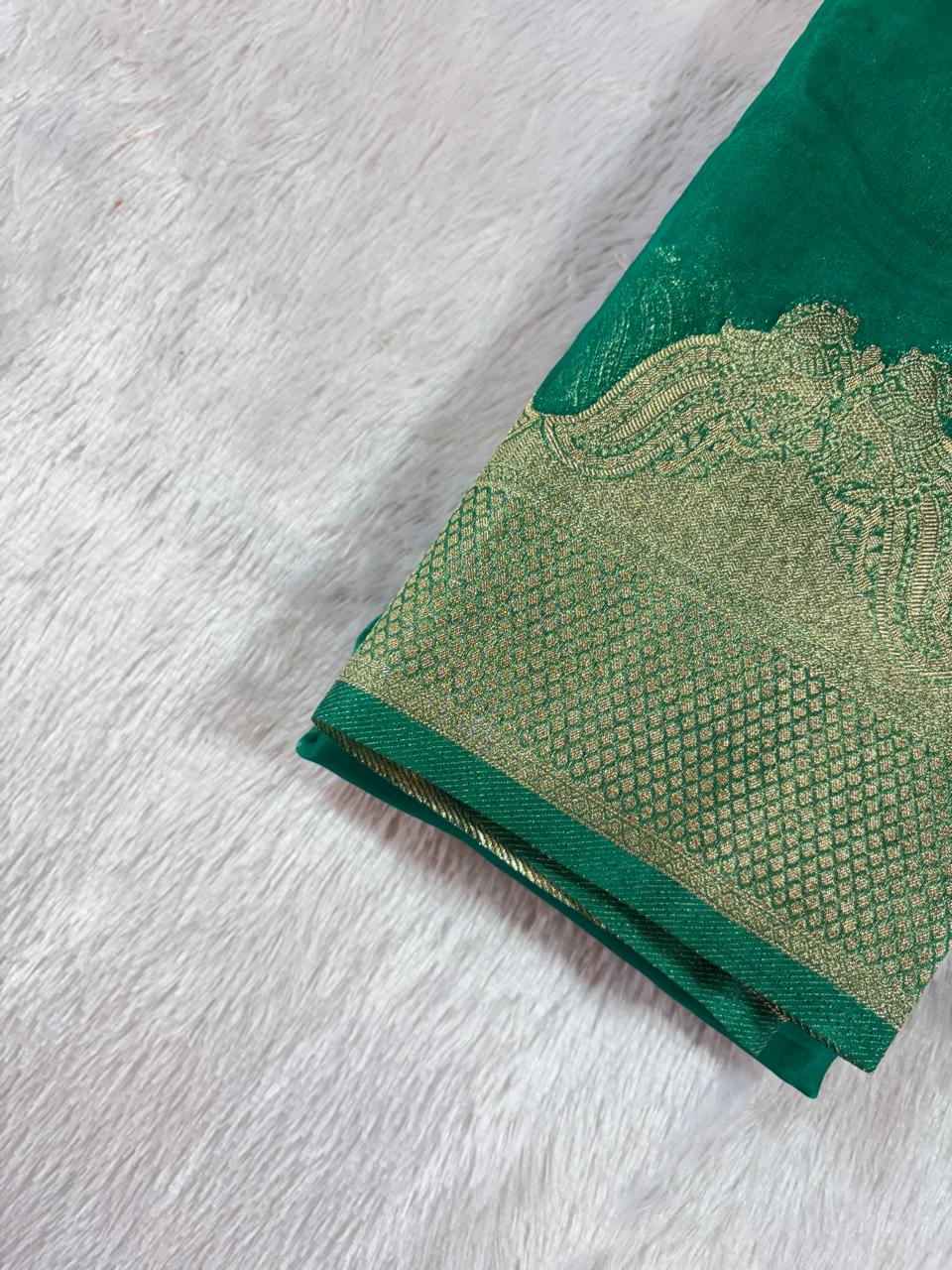 19. Original Fancy Organza Sadi ( ओरिजिनल फैंसी ऑरगंझा साडी ) - Image 3