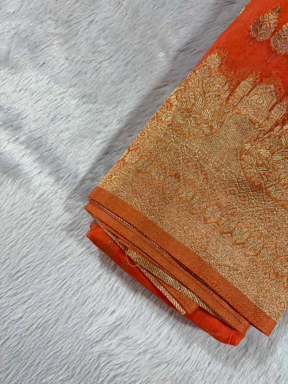 19. Original Fancy Organza Sadi ( ओरिजिनल फैंसी ऑरगंझा साडी ) - Image 6